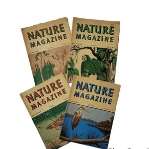 𝅺VINTAGE Nature Magazine Lot Of 4 Issues From 1944